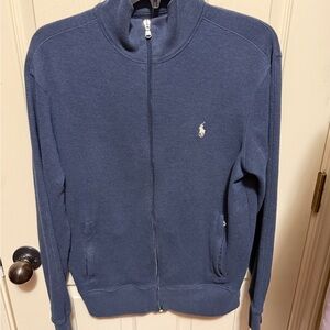 Men's Blue Polo by Ralph Lauren Sweater zip up